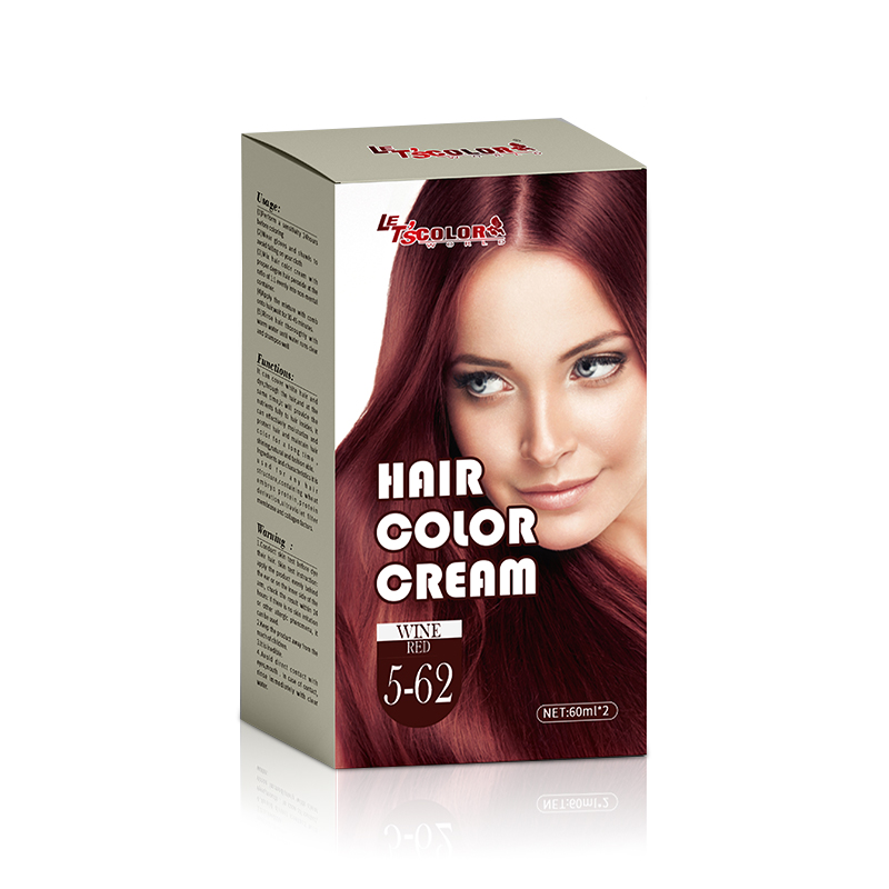 ไวน์แดง Silky Hair Color Cream for Salon